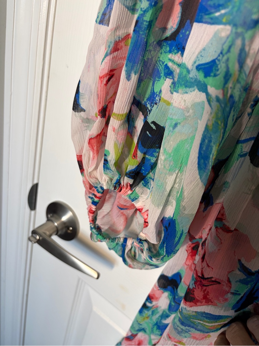 H&M Floral Tiered Maxi Dress in Pink and Blue - Picture 6 of 15